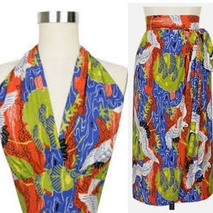 Trashy Diva Cranes Halter top & Sarong skirt 10/14